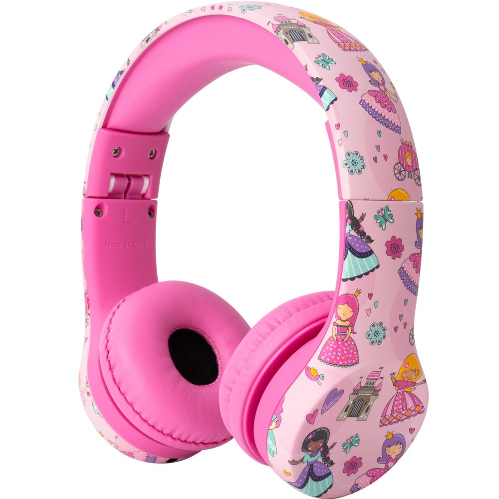 Snug Play+ Kids Headphones Volume Limited 93dB for Safe Listening Foldable, Durable Headphones for Toddlers, Boys & Girls Tangle-Free Cord Ideal for Travel, School, Tablets - Princess