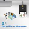 Adesso SCR-100 Smart ID Credit Card Reader,Black view 4