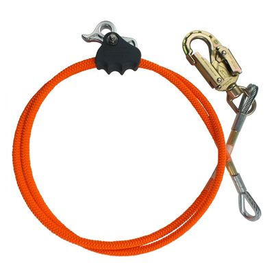 ProClimb All-in-One Adjustable Tree Lanyard Flip Line Kit with Removable Better Grab Adjuster & Swivel Eye Snaphook | for Fall Protection, Arborist | 5/8 Inch x 8 Feet