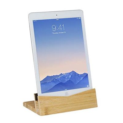 G.U.S GREAT USEFUL STUFF Eco-Friendly Office Tranquil Custom Charging Collection Bamboo Laptop Dock and Stand, Bamboo Tablet Dock and Stand, and Bamboo Phone Dock and Stand (Tablet Dock)