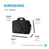 HP Prelude Pro Carrying Case (Briefcase) for 15.6" Notebook - Black - Water Resistant, Bump Resistant, Scrape Resistant - Fabric Body - Shoulder Strap, Luggage Strap - 11.3" Height x 16" Width x 2.8" view 4