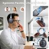 EMAIKER Noise Canceling USB Headphones with Microphone & in-Line Controls for Dragon Dictation, Over Ear PC Headphones for Office Work from Home Skype Teams Zoom Meeting WebEx Softphone view 4