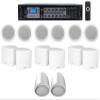 6-Zone Amp+(6) 3.5" White Cube+(2) JBL Pendant+Ceiling Speakers for Office/Cafe view 1