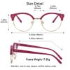 Blue Light Blocking Glasses, Anti Eyestrain, TV Glasses for Women, Anti Glare view 4