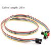 skineat 3 Pack Computer Case ATX Power On Off Reset Switch Cable with 2 x LED Light Light Red Green 27-inch ATX Case Front Bezel Wire (3-Pack) view 3