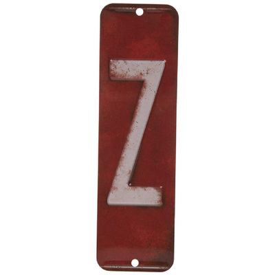 Antique Retro License Plate Indiviidual Alphabet Monogram Wall Letters Use with Wall Mounted Mailboxes, Mancave, Garage Spell Name or Initials Unique Nursery to Teenagers Room (Z)