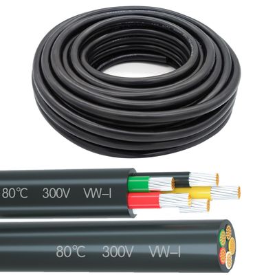 16 Gauge 5 Conductor Tinned Copper Electrical Wire Stranded PVC Audio Power Cable Speaker Wire (Red & Black & Yellow & White & Green) 16AWG-5C-80FT