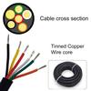 22 Gauge 6 Conductor Tinned Copper Electrical Wire Stranded PVC Audio Power Cable Speaker Wire (Red & Black & Yellow & White & Green & Orange) 22AWG-6C-25FT view 4