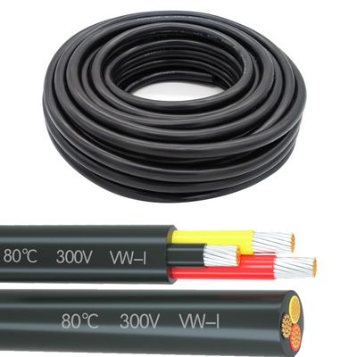26 Gauge 3 Conductor Tinned Copper Electrical Wire Stranded PVC Audio Power Cable Speaker Wire (Red & Black & Yellow) 26AWG-3C-80FT