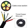 18 Gauge 5 Conductor Tinned Copper Electrical Wire Stranded PVC Audio Power Cable Speaker Wire (Red & Black & Yellow & White & Green) 18AWG-5C-25FT view 4