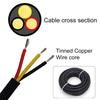 28 Gauge 3 Conductor Tinned Copper Electrical Wire Stranded PVC Audio Power Cable Speaker Wire (Red & Black & Yellow) 28AWG-3C-25FT view 4