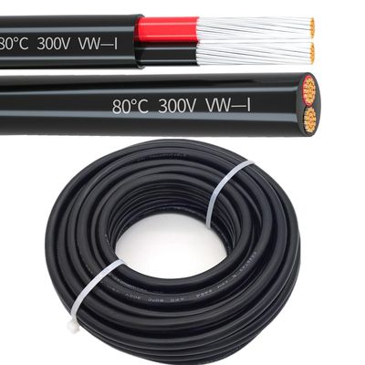 22 Gauge 2 Conductor Tinned Copper Electrical Wire Stranded PVC Audio Power Cable Speaker Wire (Red & Black) 22AWG-2C-25FT