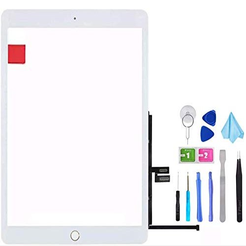 T Phael Touch Screen Digitizer for iPad 7/8 Gen 2019 2020 7th/8th Generation A2197 A2198 A2200 A2270 A2428 A2429 A2430 Front Glass Replacement Assembly Replacement with Home Button - White