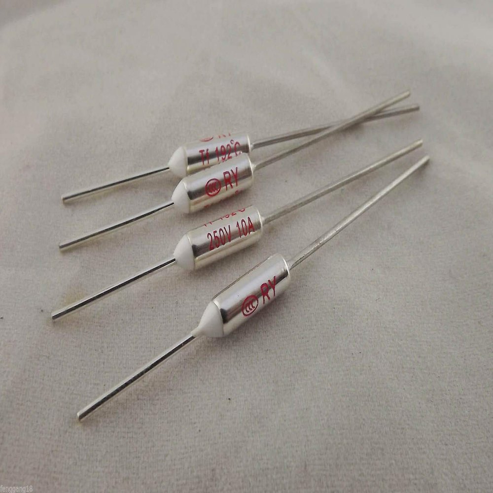 Connector and Terminal 5pcs Microtemp Thermal Fuse 192C 192 Degree TF Cutoff Cut-Off 10A AC 250V New