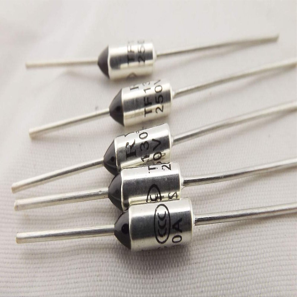 Connector and Terminal 10pcs Microtemp Thermal Fuse 130C 130 Degree TF Cutoff Cut-Off 10A AC 250V New