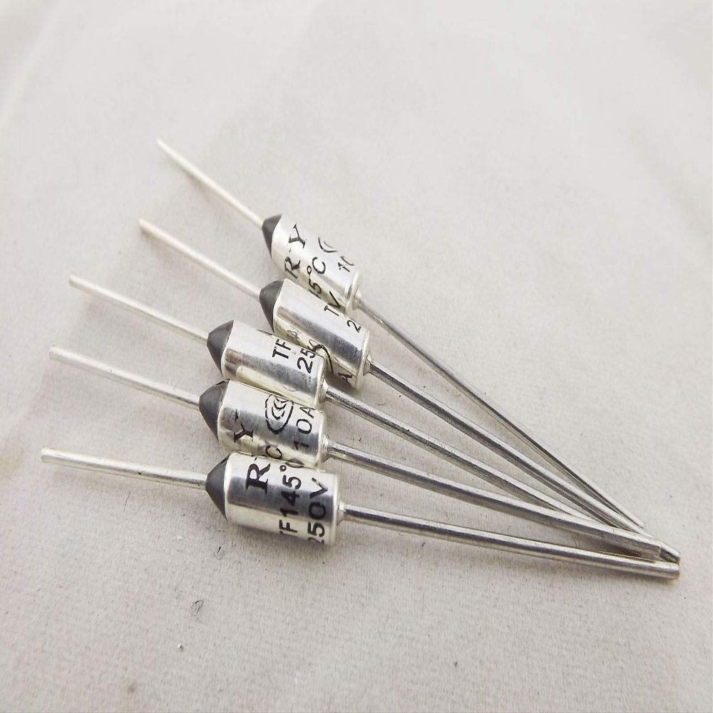 Connector and Terminal 5pcs Microtemp Thermal Fuse 145C 145 Degree TF Cutoff Cut-Off 10A AC 250V New