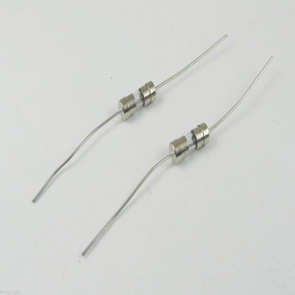 Connector and Terminal 20pcs Glass Tube Fuse Axial Leads 3.6 x 10mm 0.5A T0.5A 500mA Slow Blow 250V