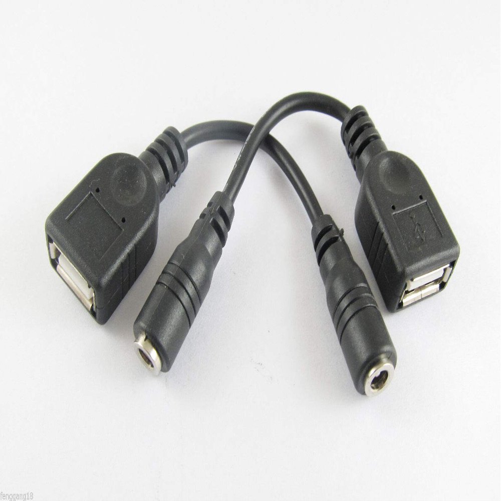 Connector and Terminal USB 2.0 Female to DC Tip 4.0x1.7mm Female CCTV DC Power PSP Converter Cable/Cord