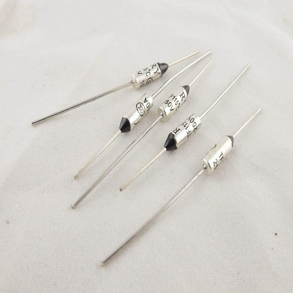 Connector and Terminal 5pcs Microtemp Thermal Fuse 115C 115 Degree TF Cutoff Cut-Off 10A AC 250V New