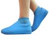 Waterproof Shoes Covers Silicone Reusable Wear-Resistant Anti-Slip Overshoe Foldable Galoshes Shoe Protectors Rain Boots for Men Women Kids (Small, Blue) view 3