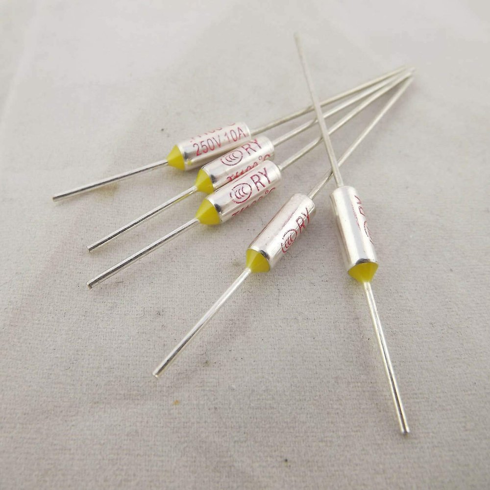 Connector and Terminal 10pcs Microtemp Thermal Fuse 100C 100 Degree TF Cutoff Cut-Off 10A AC 250V New
