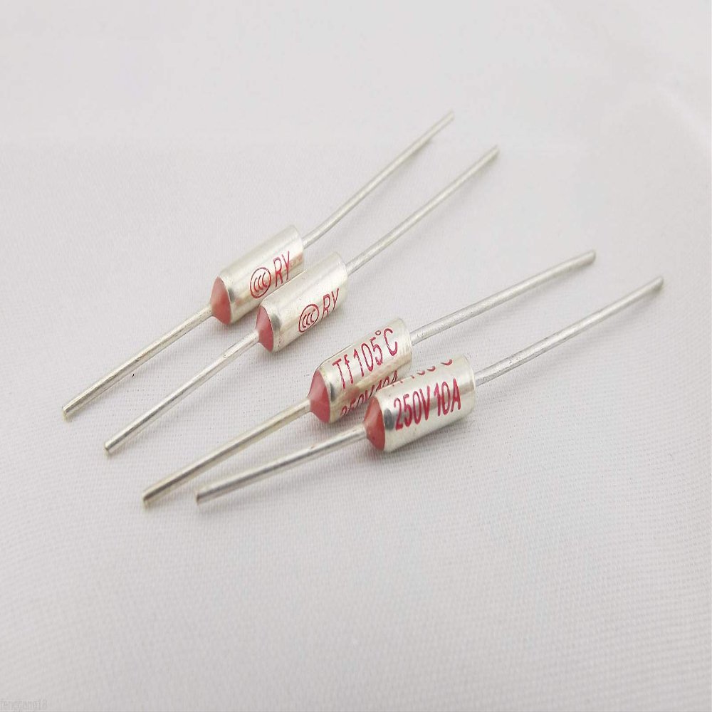 Connector and Terminal 5 Pcs Microtemp Thermal Fuse 105C 105 Degree TF Cutoff Cut-Off 10A AC 250V New