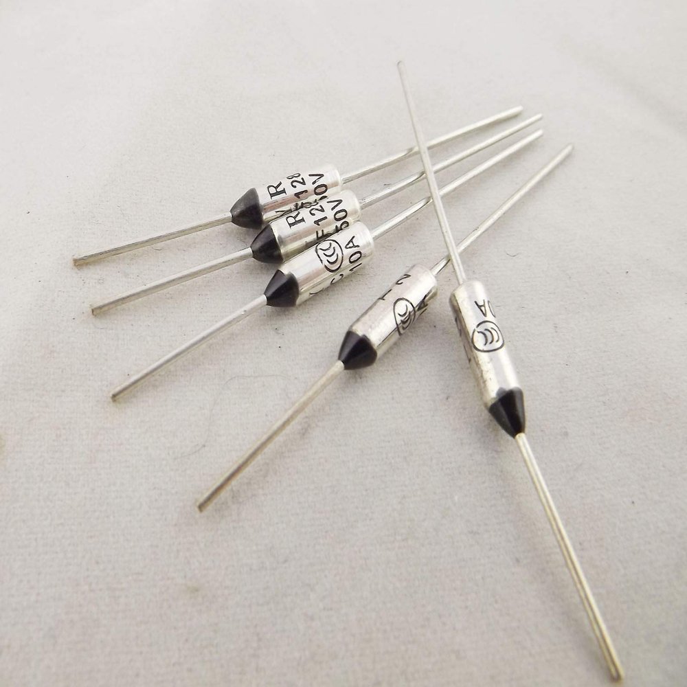 Connector and Terminal 5pcs Microtemp Thermal Fuse 128C 128 Degree TF Cutoff Cut-Off 10A AC 250V New