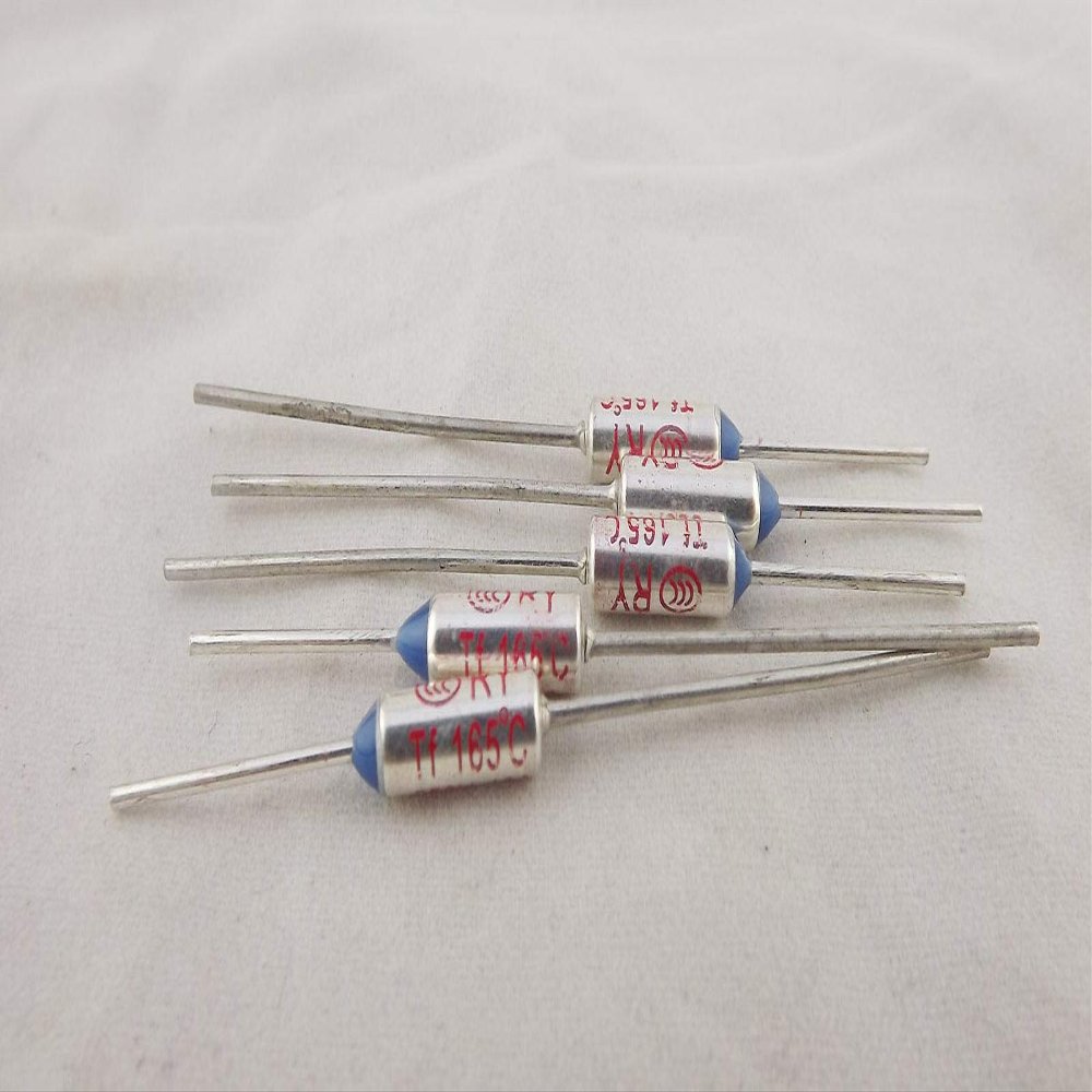 Connector and Terminal 5pcs Microtemp Thermal Fuse 165C 165 Degree TF Cutoff Cut-Off 10A AC 250V New