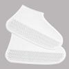 Waterproof Shoes Covers Silicone Reusable Wear-Resistant Anti-Slip Overshoe Foldable Galoshes Shoe Protectors Rain Boots for Men Women Kids (Large, White) view 1
