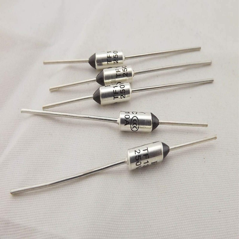 Connector and Terminal 5pcs Microtemp Thermal Fuse 130C 130 Degree TF Cutoff Cut-Off 10A AC 250V New