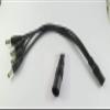 Connector and Terminal DC Power Splitter Cable 5.5x2.1mm Female to 4 Ports Male Adapter for CCTV Camera view 2