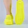 Waterproof Shoes Covers Silicone Reusable Wear-Resistant Anti-Slip Overshoe Foldable Galoshes Shoe Protectors Rain Boots for Men Women Kids (Large, Yellow) view 3