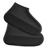 Waterproof Shoes Covers Silicone Reusable Wear-Resistant Anti-Slip Overshoe Foldable Galoshes Shoe Protectors Rain Boots for Men Women Kids (Small, Black) view 1