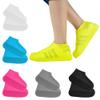 Waterproof Shoes Covers Silicone Reusable Wear-Resistant Anti-Slip Overshoe Foldable Galoshes Shoe Protectors Rain Boots for Men Women Kids (Small, Black) view 2