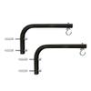 AKIA SCREENS 10 inch Universal Projector Screen L-Bracket Wall Hanging Mount Kit 10" Adjustable Extension with Hook for Projector Screen Indoor Outdoor Movie Video Home Theater, Black, AK-ZLB10B view 1