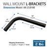 AKIA SCREENS 10 inch Universal Projector Screen L-Bracket Wall Hanging Mount Kit 10" Adjustable Extension with Hook for Projector Screen Indoor Outdoor Movie Video Home Theater, Black, AK-ZLB10B view 4