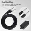 Bindpo Aviation Headset Cable, 2m/2.2yd Aviation Headphone DIY Cord Replacement with 3/16Inch Microphone (PJ-068) and 1/4Inch (PJ-055) Speaker Dual GA Plug view 2