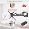 Barkan 40'' Long TV Wall Mount, 13-83 inch Dual Arm Full Motion Articulating - 4 Movement Flat/Curved Screen Bracket, Holds up to 110lbs, Extra Stable, Fits LED OLED LCD view 3