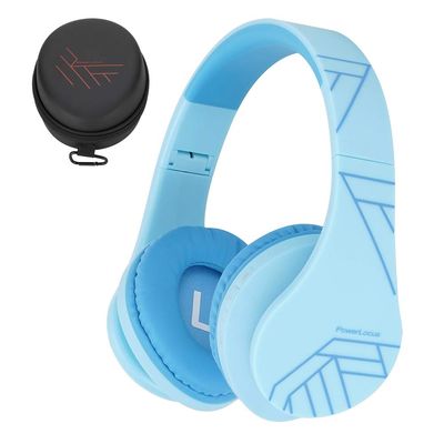 PowerLocus Kids Headphones Over-Ear, Bluetooth Wireless Headphones for Kids,with Microphone, Safe 85DB Volume Limited, Foldable with Carry Case, Audio Cable, Micro SD mode for Online Classes,PC,Phones