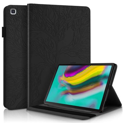 Case for Samsung Galaxy Tab S5e 10.5 2019 SM-T720/T725 Premium PU Leather Stand Flip Wallet Case Multiple Viewing Angles Lightweight Folio Cover with Card Pockets Stylus Loop Elastic Band - Black