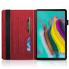 Case for Samsung Galaxy Tab S5e 10.5 2019 SM-T720/T725 Premium PU Leather Stand Flip Wallet Case Multiple Viewing Angles Lightweight Folio Cover with Card Pockets Stylus Loop Elastic Band - Red view 3