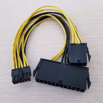 Occus - Cables 10pcs/lot Motherboard Workstation 24Pin + 8Pin to 12Pin Transfer Adapter Power Cable 18AWG for DELL C6100 - (Cable Length: 0.6m)