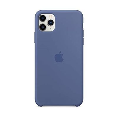 Apple iPhone 11 Pro Max Silicone Case - Slim Fit, Wireless Charging Compatible, Water Resistant - Linen Blue