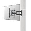 CondoMounts CLMTVA1144 Full Motion Small Pillar | Gazebo TV Mount | Round & Square TV Post Mount | NO Drill | Holds 80lbs | Fits 32-in. to 70-in. | Fits 4-in. to 12-in. Post | White Strap view 1