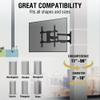 CondoMounts CLMTVA1144 Full Motion Small Pillar | Gazebo TV Mount | Round & Square TV Post Mount | NO Drill | Holds 80lbs | Fits 32-in. to 70-in. | Fits 4-in. to 12-in. Post | White Strap view 3