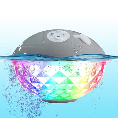Blufree Floating Pool Speakers with Colorful Lights, IP68 Waterproof Bluetooth Speaker for Pool, Crystal Clear Sound Hot Tub Speaker for Pool, Spa and Outdoor