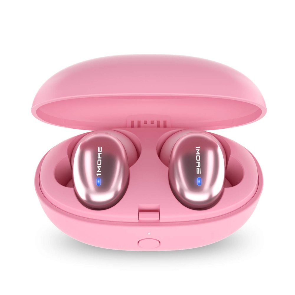 1MORE Stylish True Wireless in-Ear Headphones - Bluetooth - 6.5 Hours of Battery - 15-Minute Quick Charge for 3 Hours of Use  Portable Charging Headphone Case Included - Pink (Renewed)