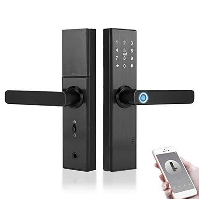 Dioche Fingerprint Smart Lock, Electronic Door Lock, Touchscreen Smart Door Lock with Password | IC Card | Smart Door Lock with Mechanical Key