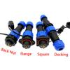 Davitu Electrical Equipments Supplies - Waterproof connector SP16 IP68 cable connector plug & socket Male and Female 2 3 4 5 6 7 9 Pin - (Color: Docking, Pins: 4P) view 2