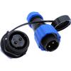 Davitu Electrical Equipments Supplies - Waterproof connector SP16 IP68 cable connector plug & socket Male and Female 2 3 4 5 6 7 9 Pin - (Color: Docking, Pins: 4P) view 3